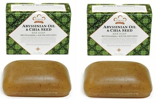 2 Pack - Nubian Heritage Abyssinian & Chia Seed Soap