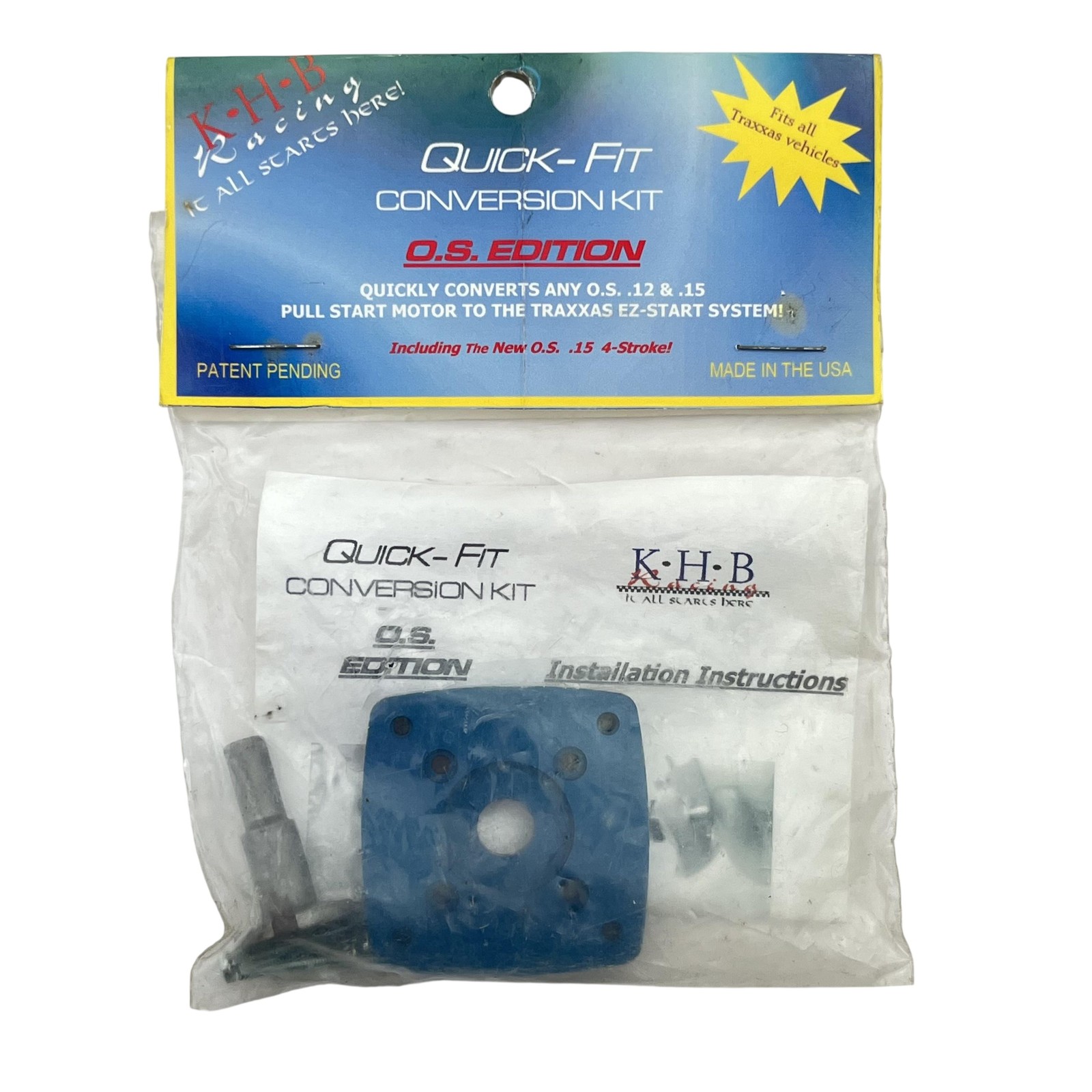 KHB KHB012 Racing Quick-Fit O.S. Conversion Kit RC EZ-Start OS .12 .15 New USA