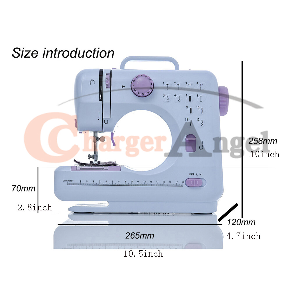 Household Sewing Machine,Free-Arm Sewing Machine w/Expansion Platform 12 Stitche