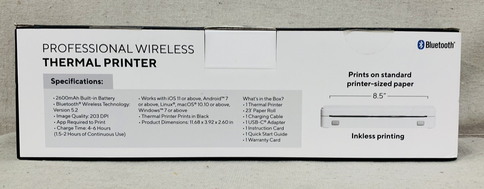 Core Innovation Professional Wireless Thermal Printer Bluetooth CTP100LG