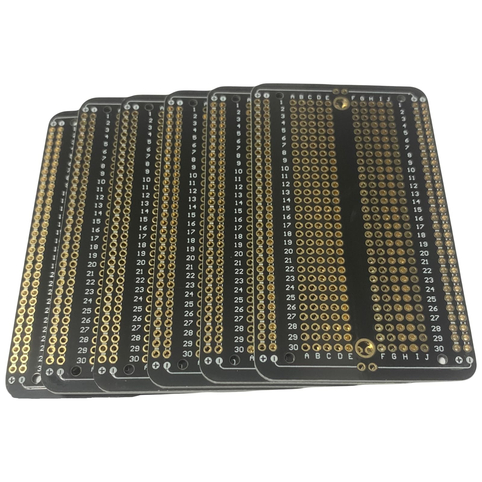 6 Pcs Gold Plated Prototype PCB Boards for DIY Electronic Projects and Arduin...