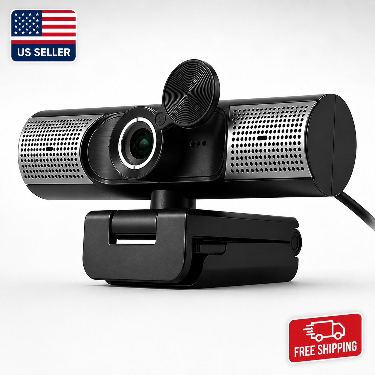 USB HD 1080P Webcam Built-In Speakers & Omnidirectional Mic AWCS06F