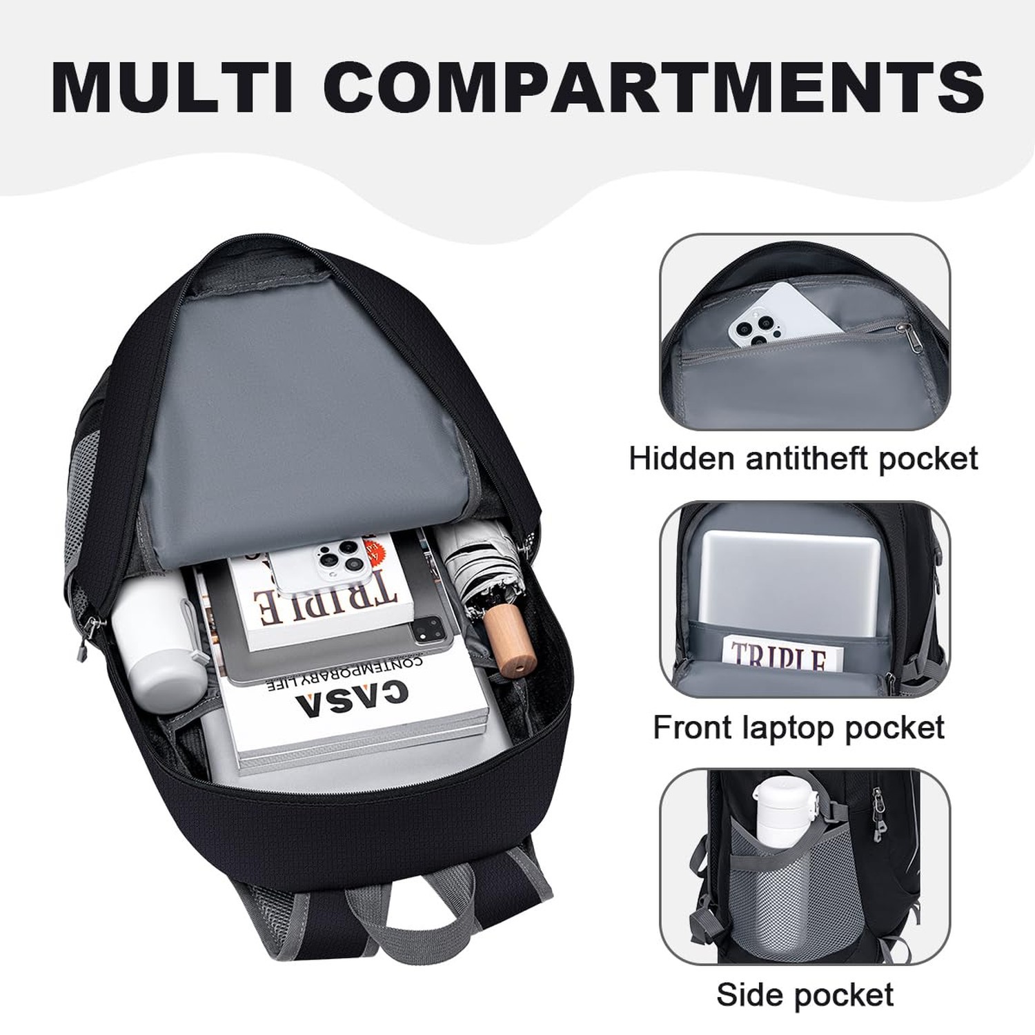 MIYCOO Backpack - Ultra Lightweight Packable Backpack for Travel Camping, Hik...
