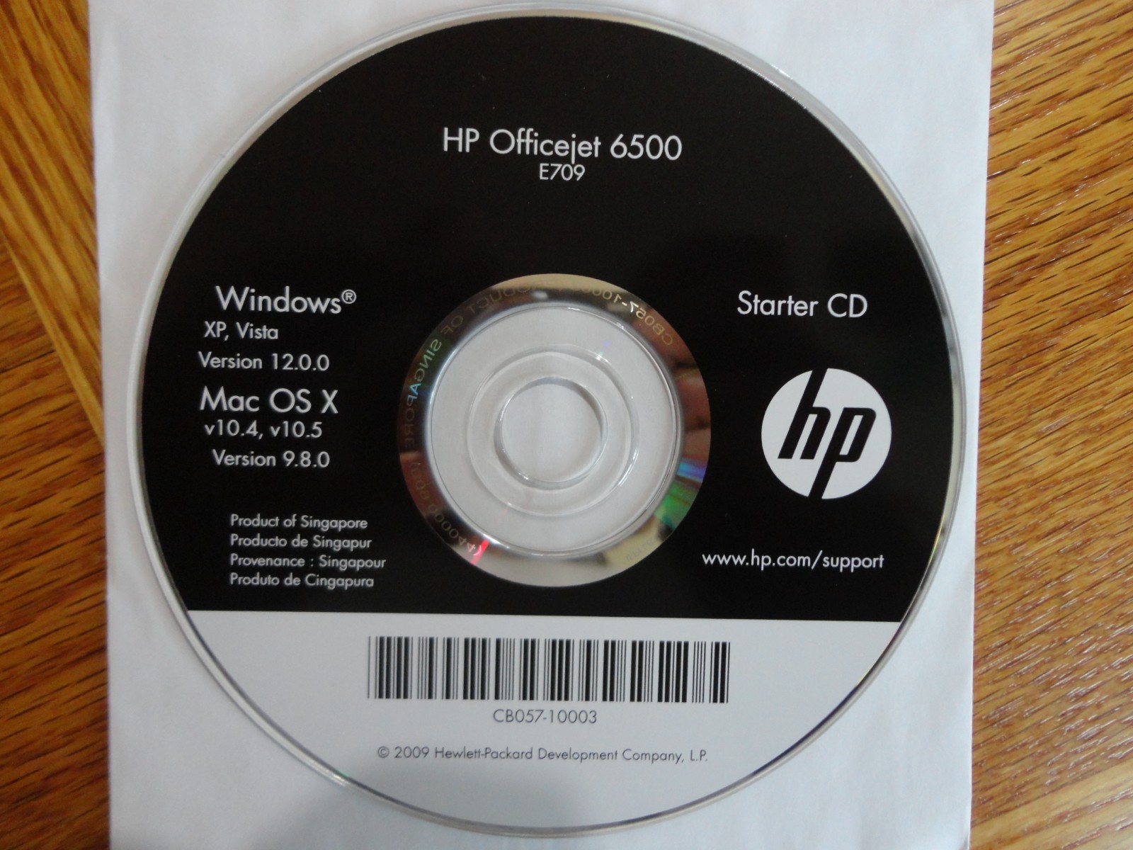 HP Officejet 6500 (E709) Printer Software & Drivers Starter CD