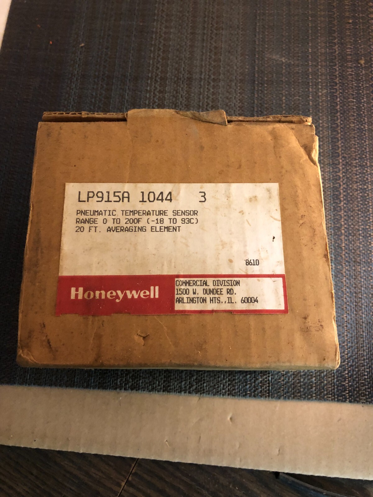 Honeywell LP915A1044 Pneumatic Temp Sensor NEW!