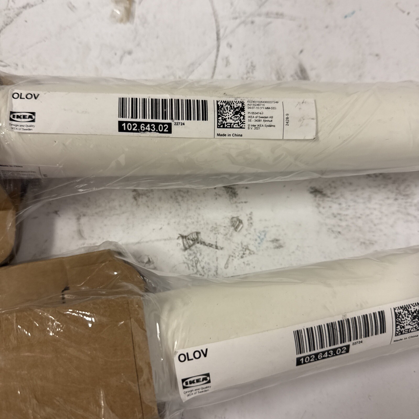 (Lot of 2) Ikea Olov Leg Adjustable White 102.643.02 Single Leg 23⅝ - 35⅜"