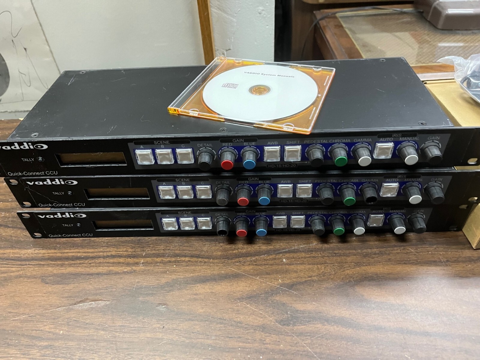 Vaddio 3 Camera System with Switcher/Controller, CCUs, Cameras & Power Supplies
