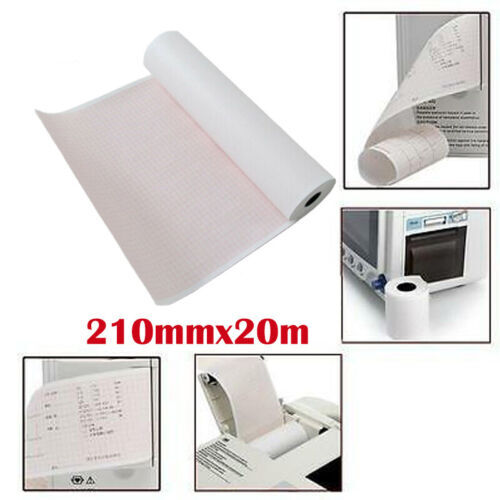 10 Rolls Thermal Printer Printing Paper for ECG EKG Machine 210mm x 20m