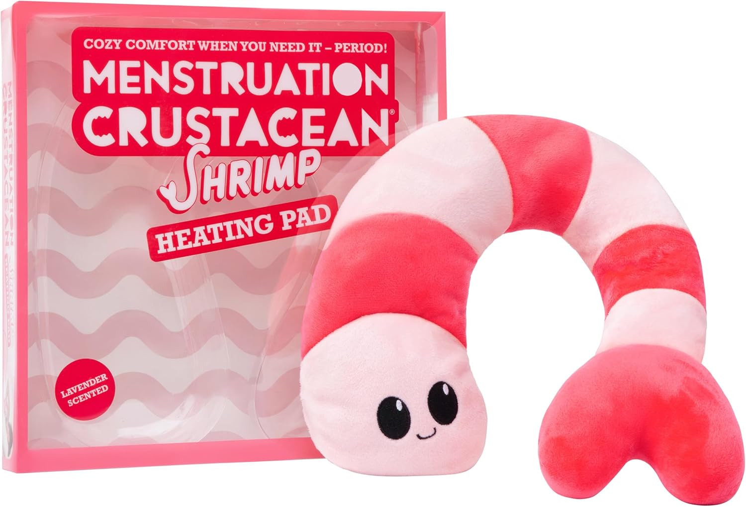 Menstruation Crustacean Shrimp - Microwavable Heating Pad - Lavender Scented