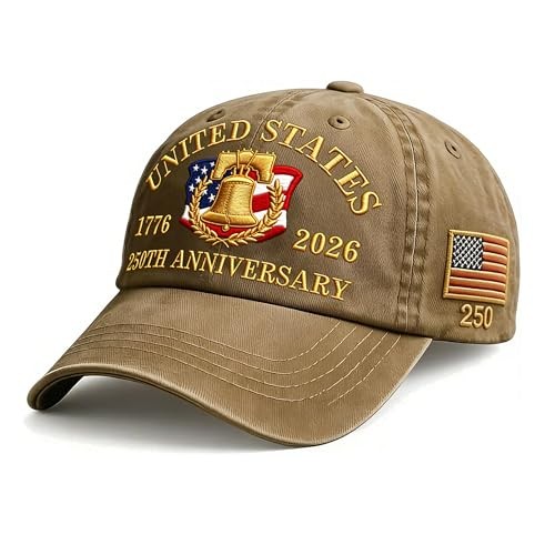 250th Anniversary Embroidered Patriotic Hat for Men & Women - United States