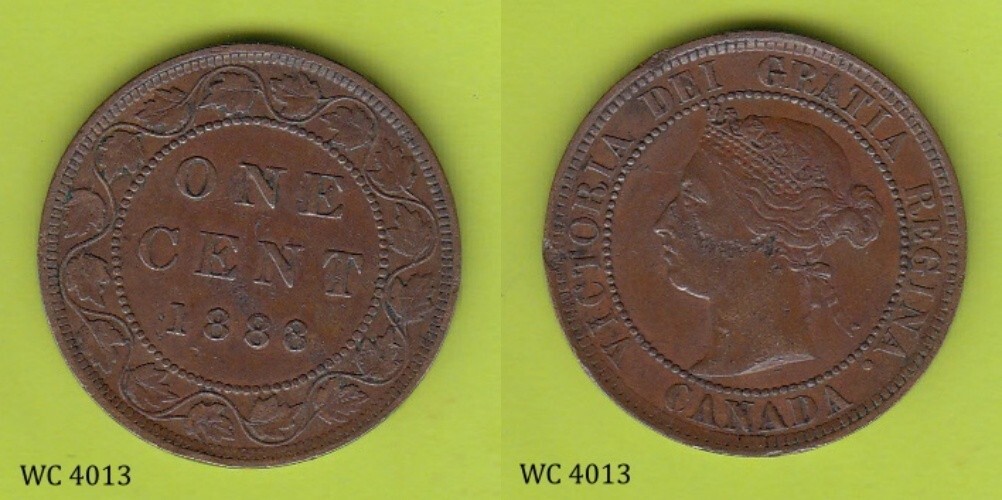 Canada 1 One Cent 1888 (Victoria) Coin