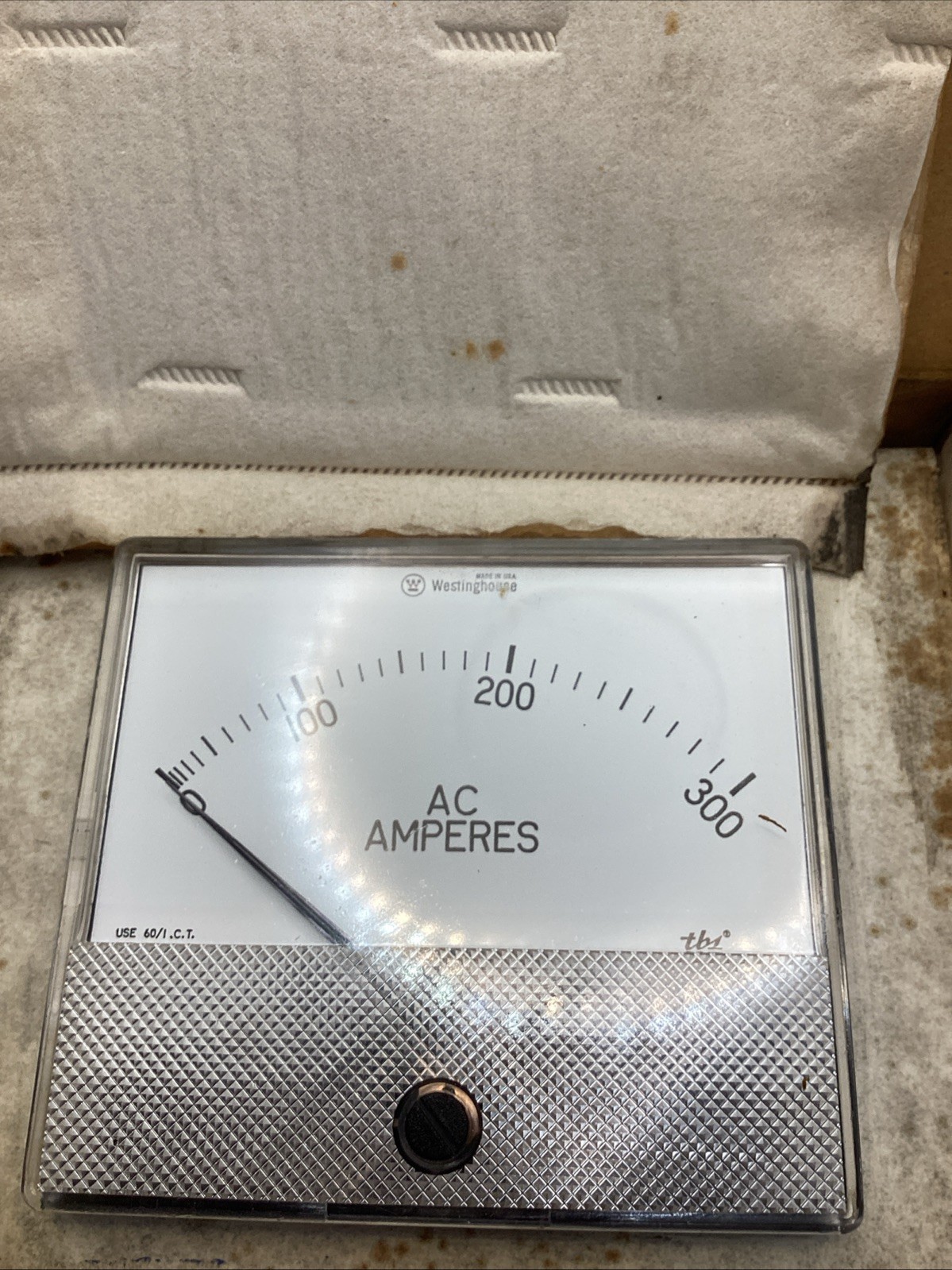 Westinghouse GA-372 (644B639A18) Analog Panel Ammeter 0-300 ACA/5A Case