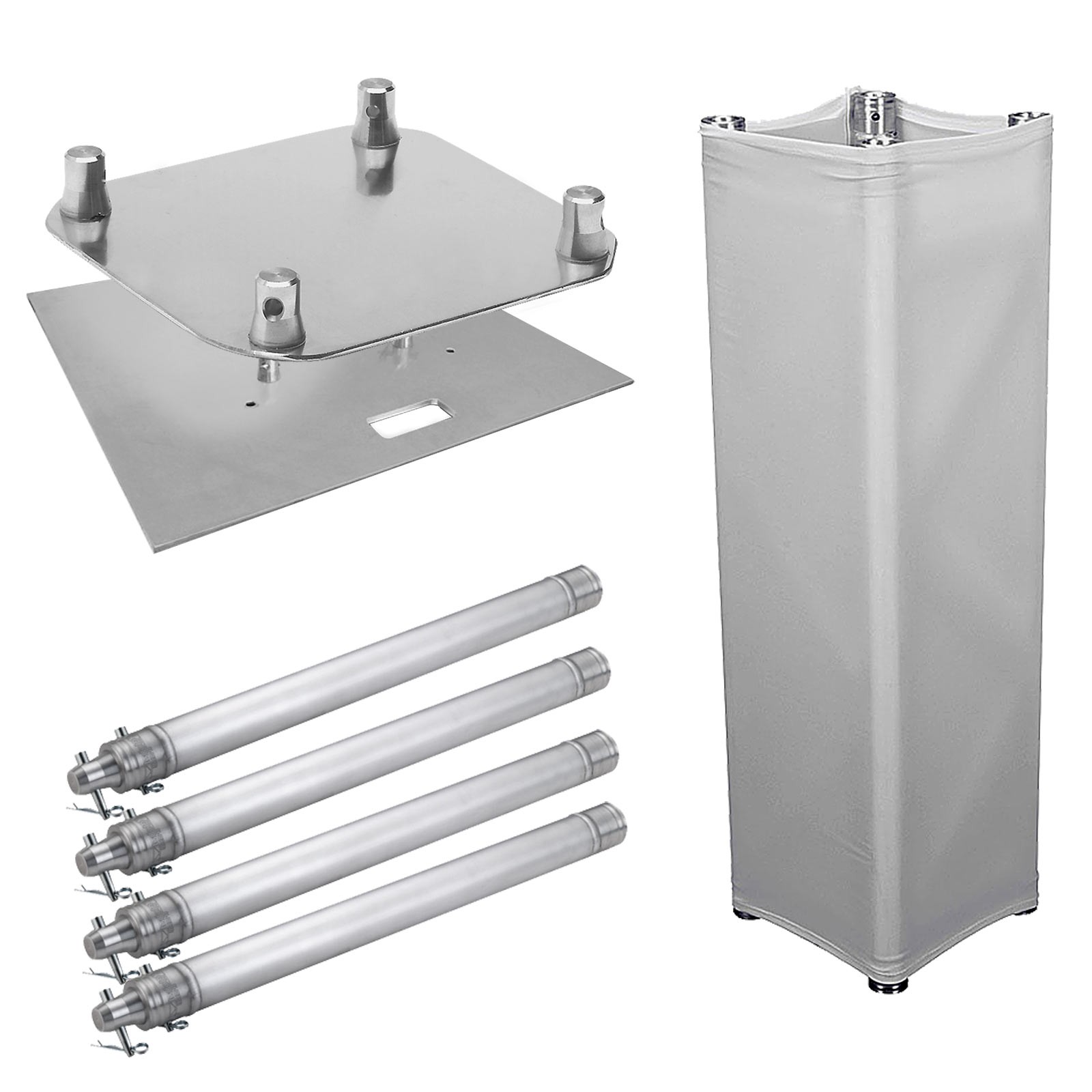 Global Truss Tube Tower 8.2Ft Aluminum DJ Lighting LED Tower W/ Scrims