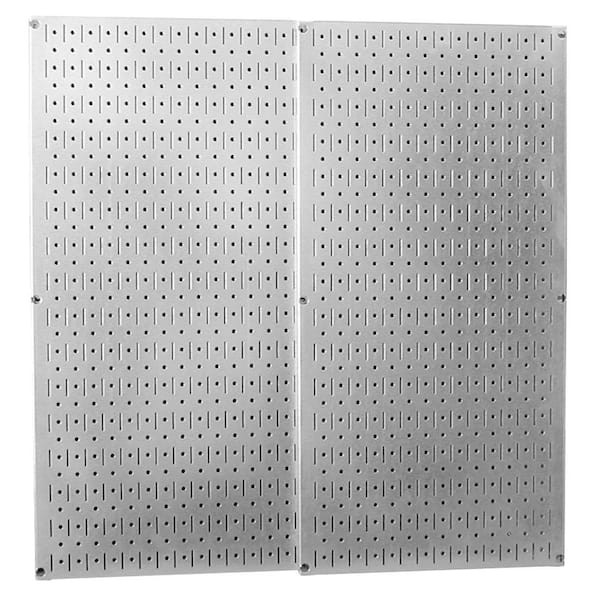 Galvanized Steel Pegboard Display Garage Tools 32 in. x 32 in. Shiny (2 Pack )