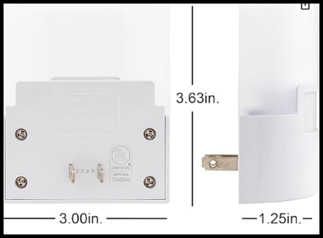 Plug In Motion Activated Detector Sensor LED Indoor Night Light Electrical Home
