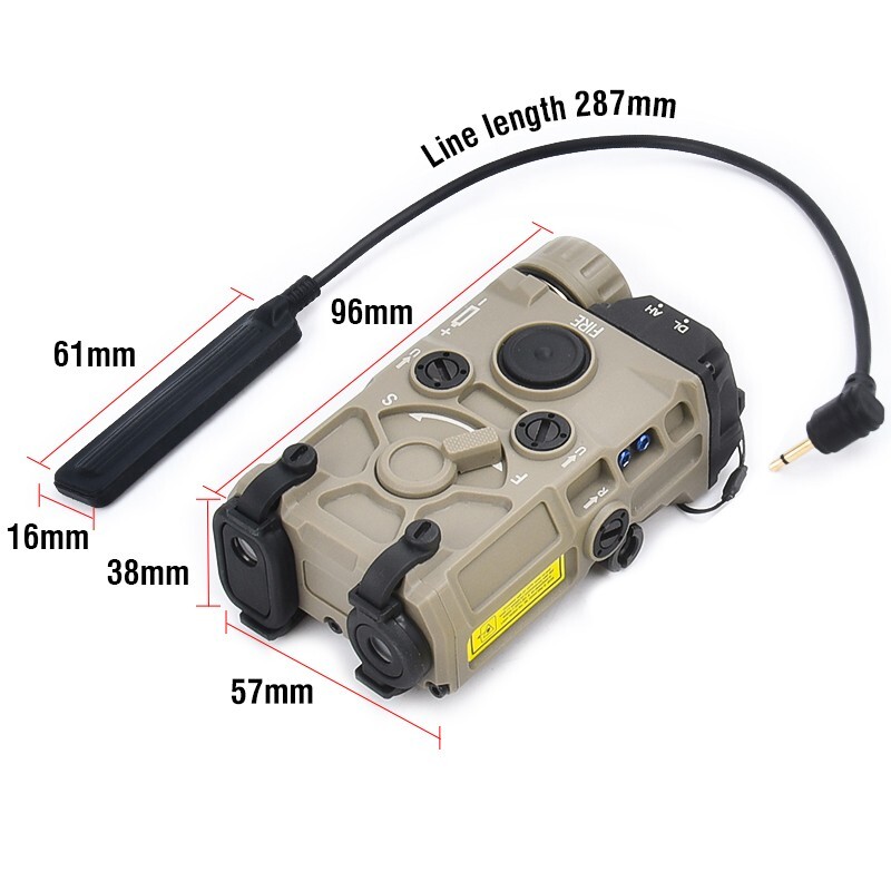 WADSN Tactical OGL On gun Laser Red Green Dot Aiming Flashlight White Strobe