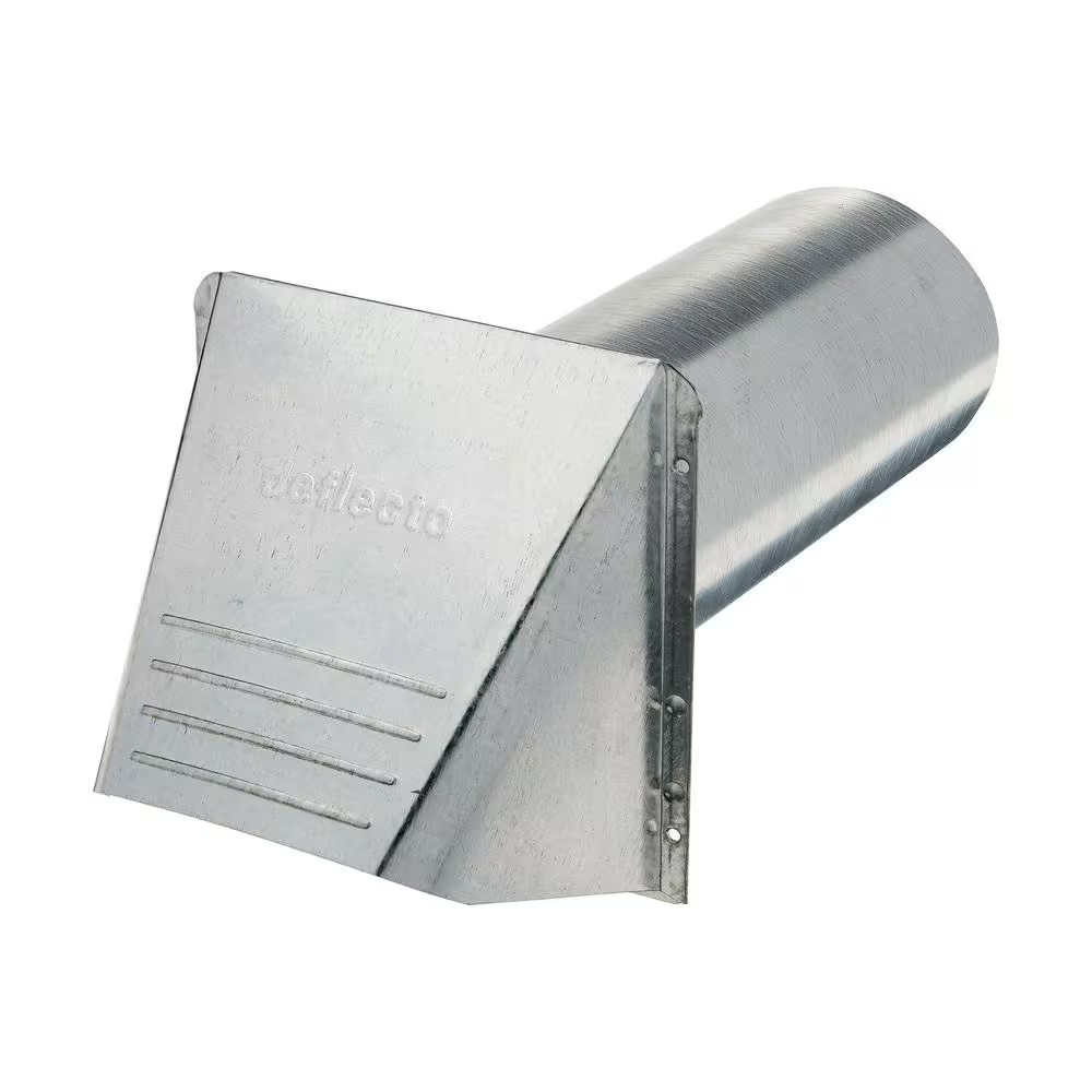 4 In. Airtight Aluminum Dryer Exhaust Pipe and Vent Hood, Built-In Damper