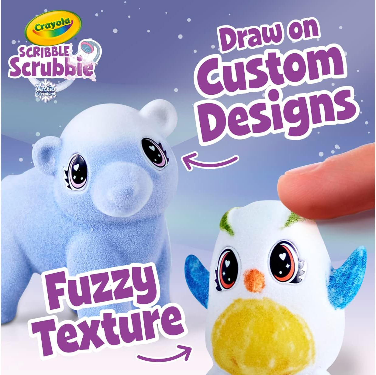 Scribble Scrubbie Pets Arctic Snow Explorer, Color & Wash Creative Toy, Gift for