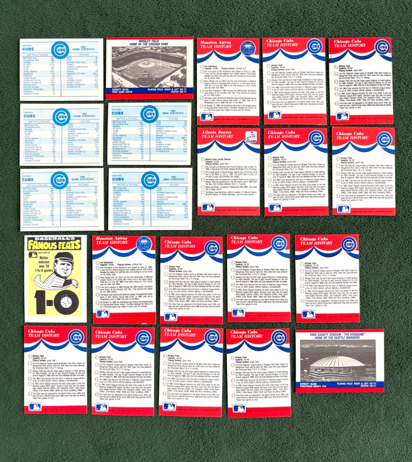22 Vintage Chicago Cubs Fleer Baseball Logo Stickers 80's