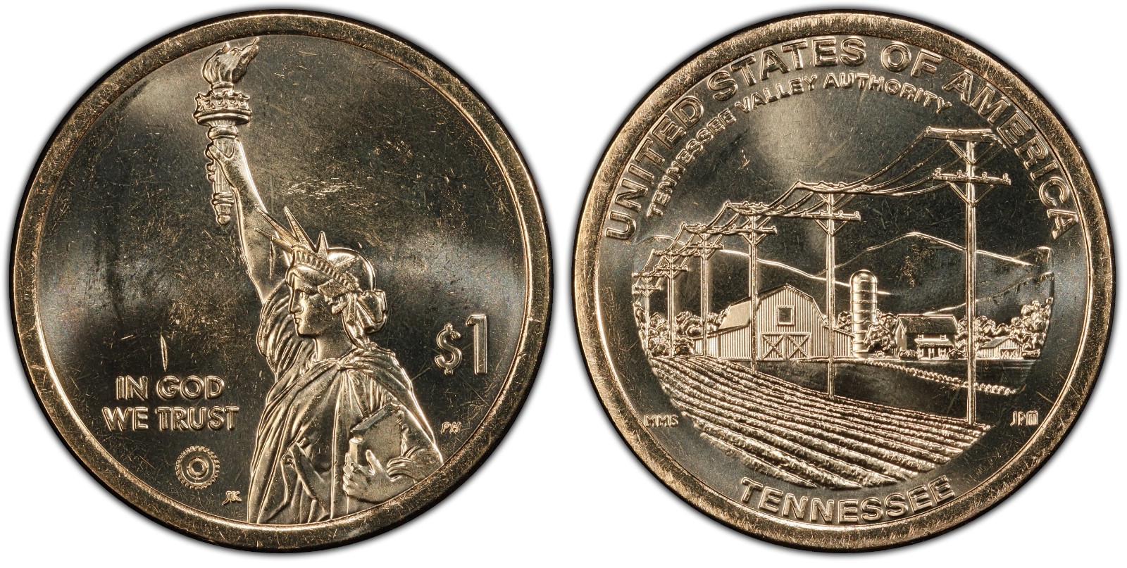 2022-D $1 Tennessee Valley Authority TVA Innovation Dollar Denver Mint AID15