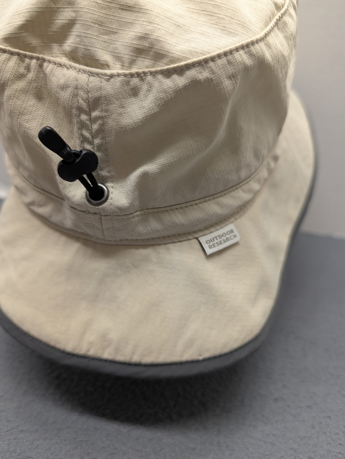Outdoor Research Sun Bucket Hat Sand & Gray Size Medium UPF 50+