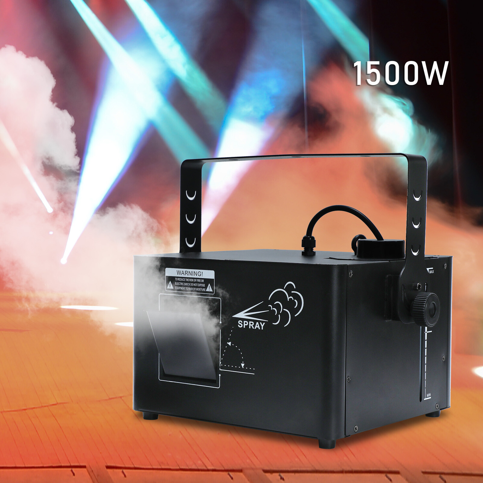 DMX 1500W Low Profile Hazer Haze Smoke Fog Machine Theater DJ Stage Effect & RC