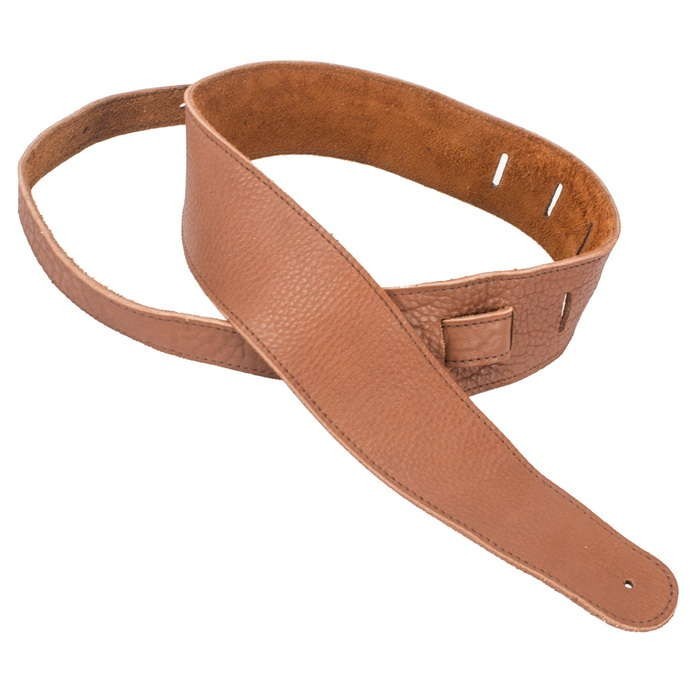 Henry Heller American Buffalo Leather Guitar Strap 2.5" Wide #HAB25-BRN