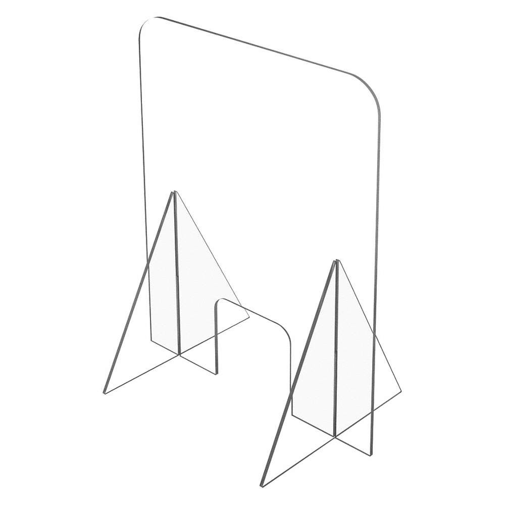 USA INDUSTRIALS BULK-PD-120 Sneeze Guard,Polycarbonate,Clear,PK12 56KX21