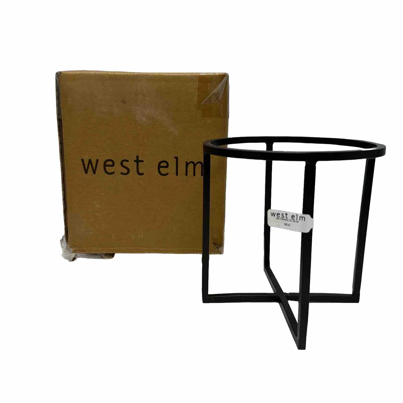 West Elm Toilet Paper Stand Round Bronze NEW 9072763 Spare toilet paper holder I