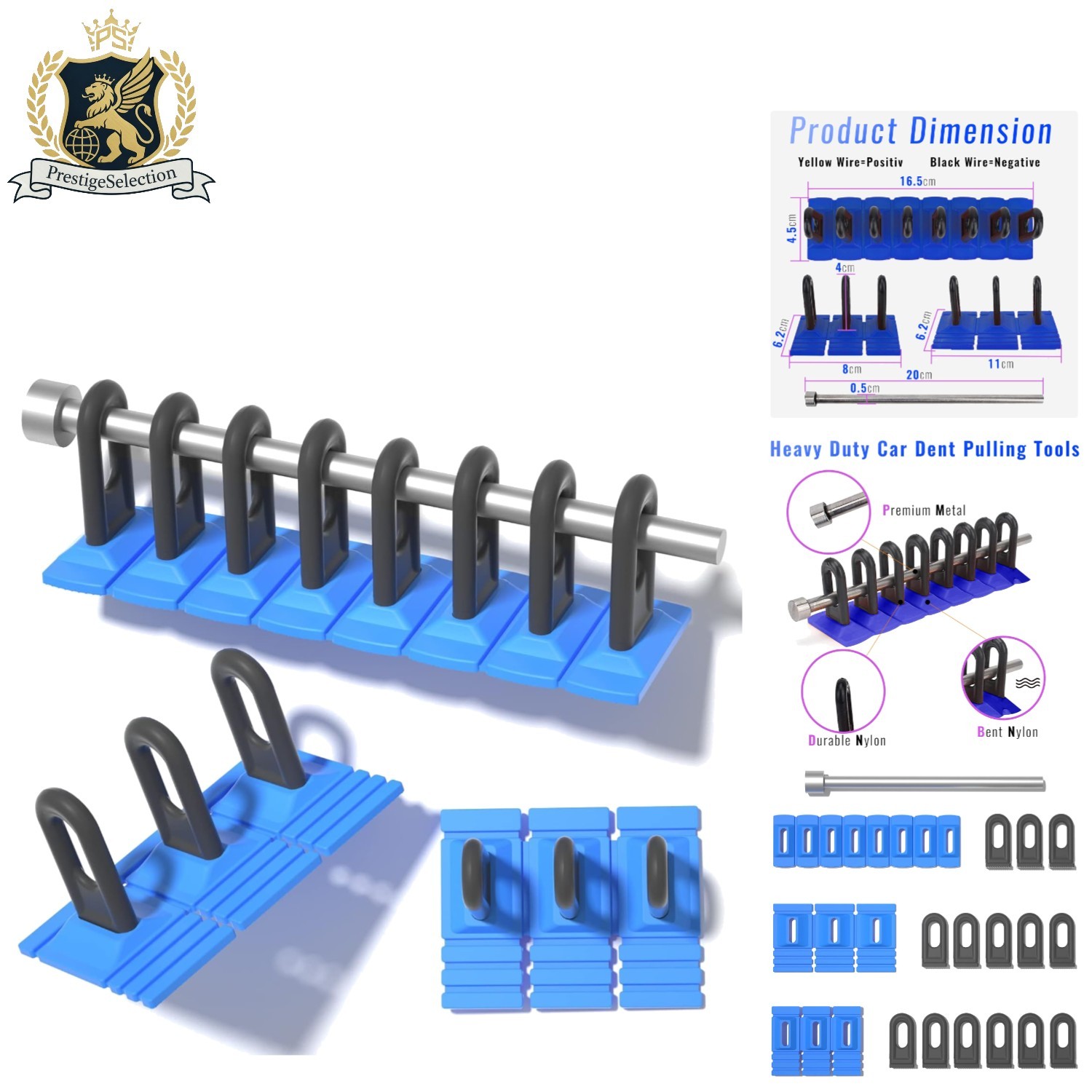 Heavy Duty Car Dent Repair Tool Kit - Professional Paintless Removal Solution