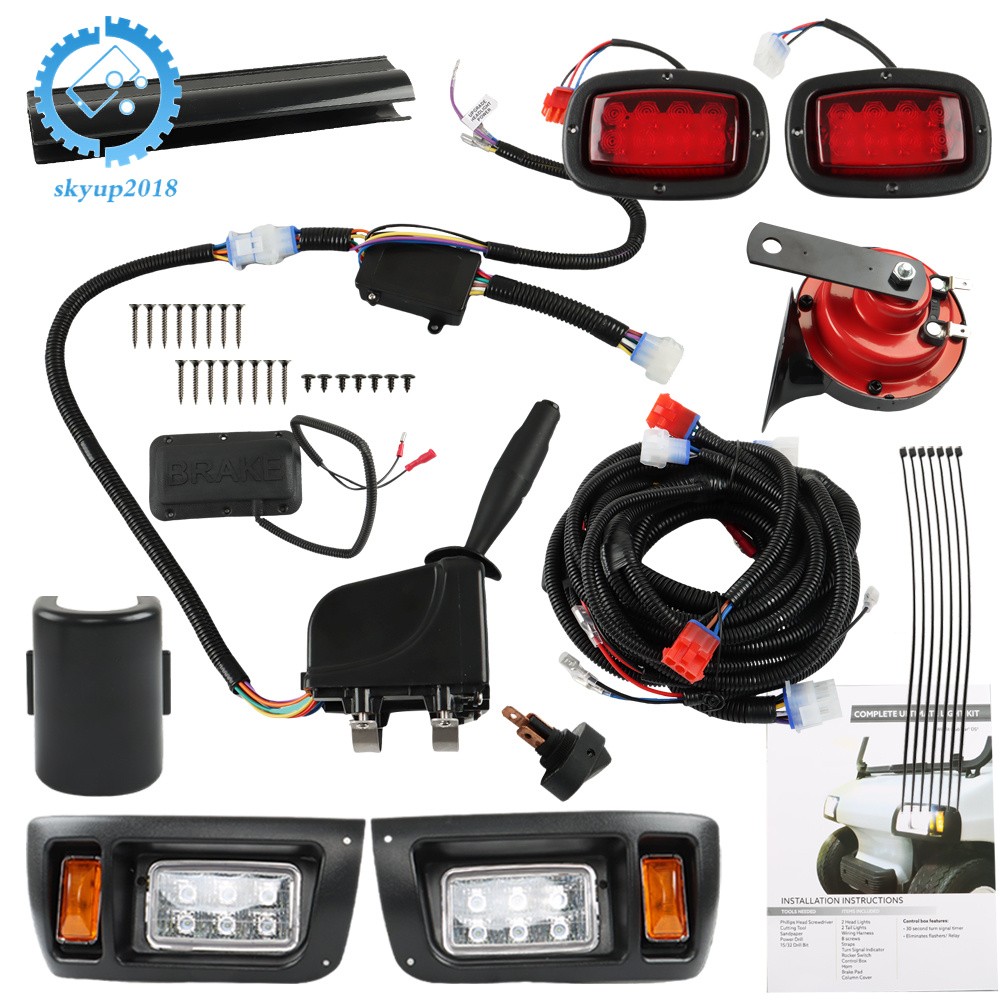 For Club Car DS Carts1993-UP Golf Cart LED Headlight and Tail Light Kit