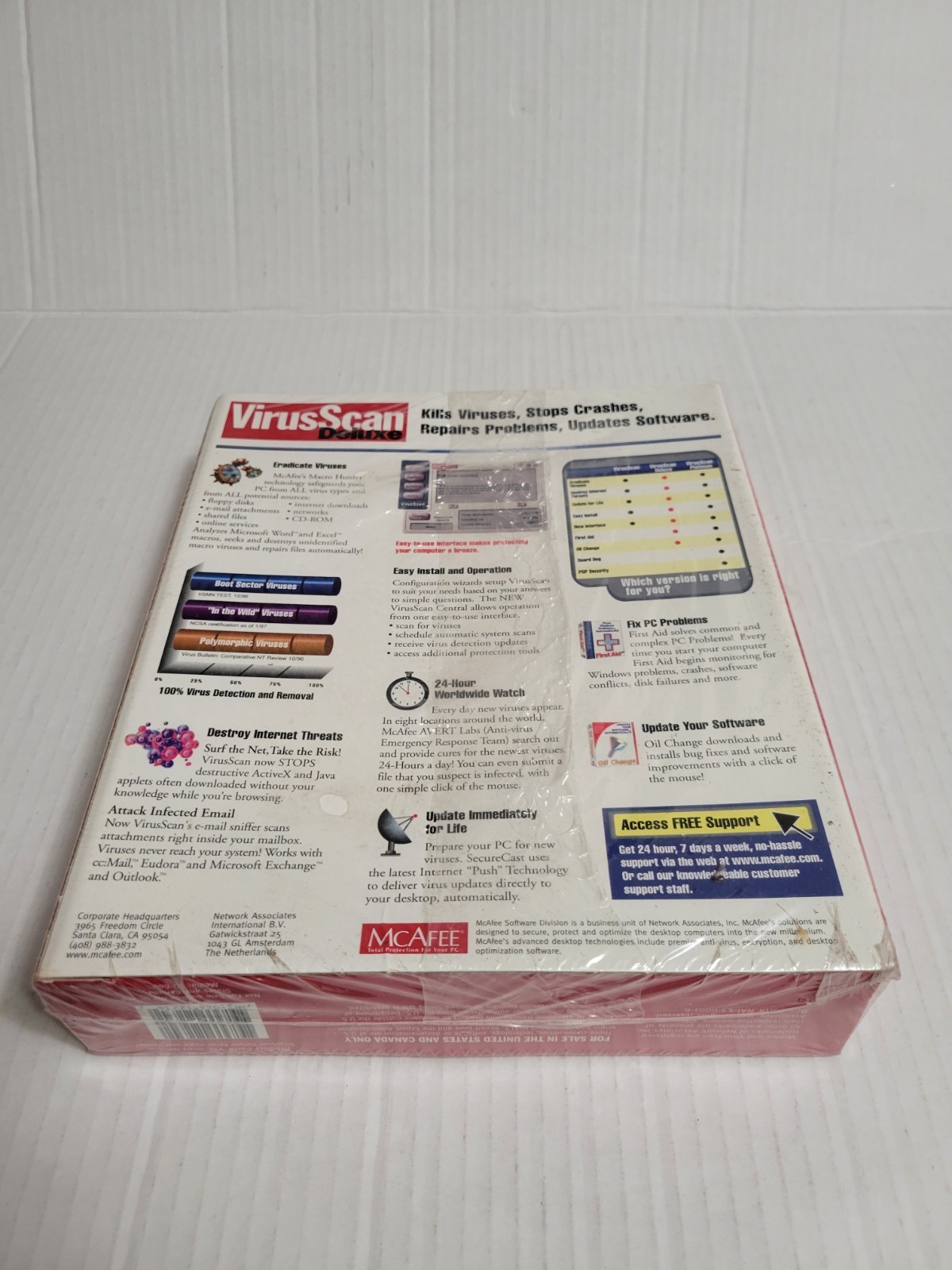 Mcaffe virusScan deluxe anti-virus software utility program for windows 95 & 98