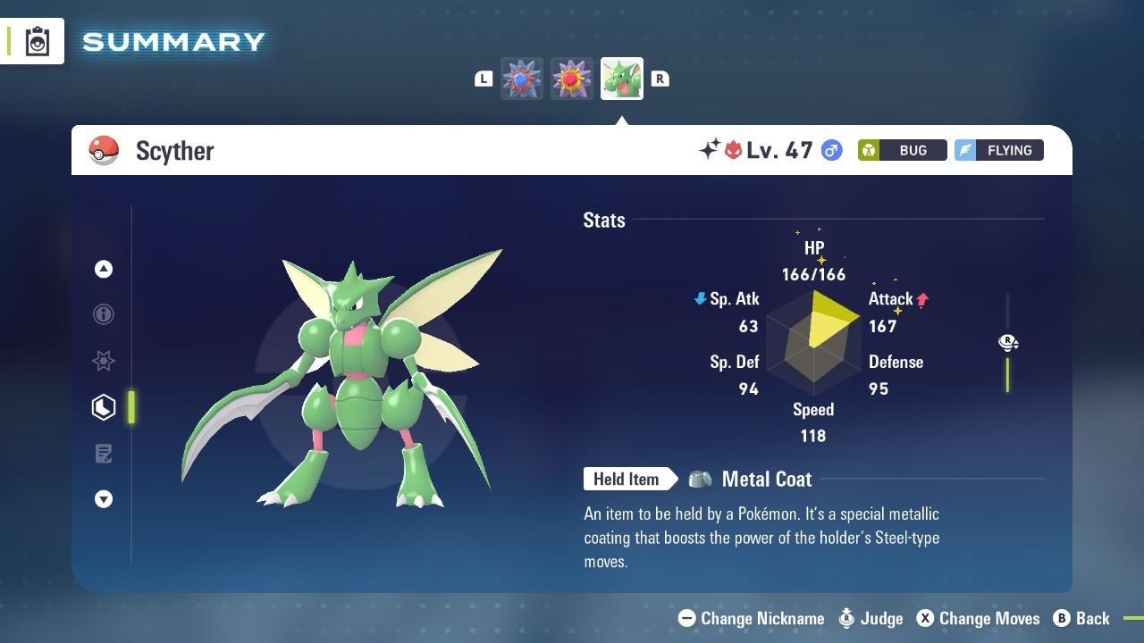 Pokémon Legends: Z-A Shiny Scyther 6iv ✨Max EV✨ALPHA