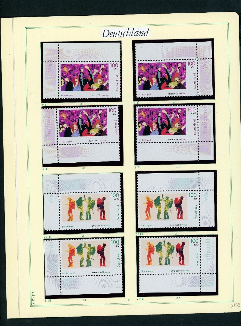 Federal Michel number 2117 + 2118 corners mint