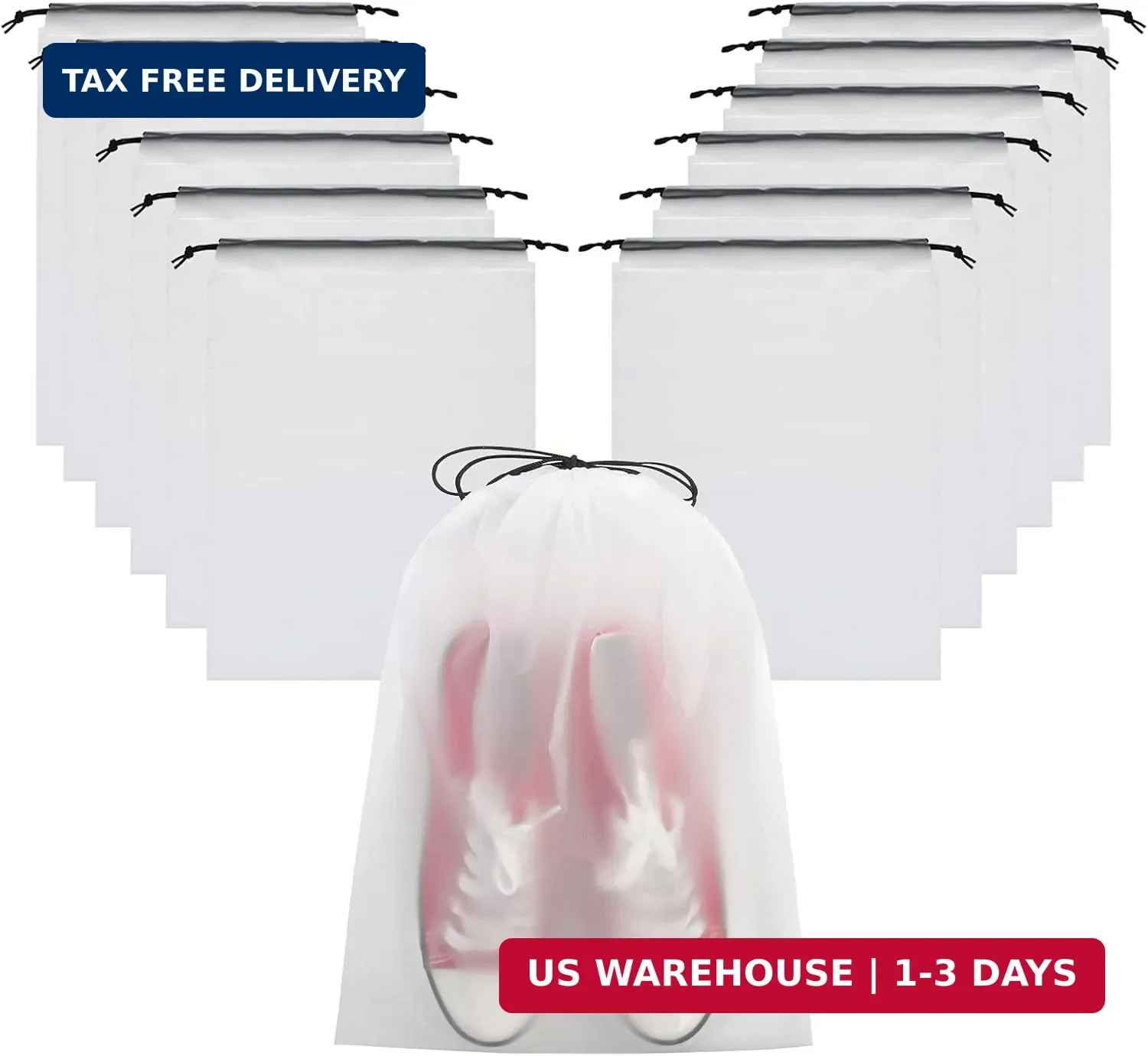 Vorspack Transparent Shoe Bags for Travel Large Clear Shoes Organizers Storage P