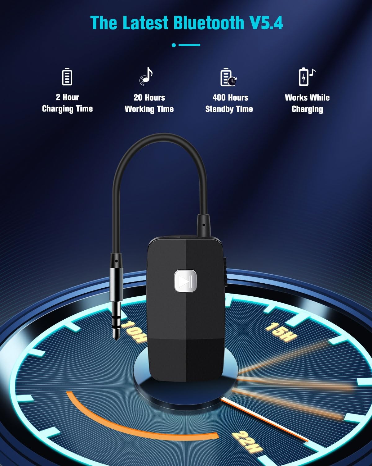 Upgraded Bluetooth 5.4 Receiver for Speaker, Wireless Audio Adapter for Home ...