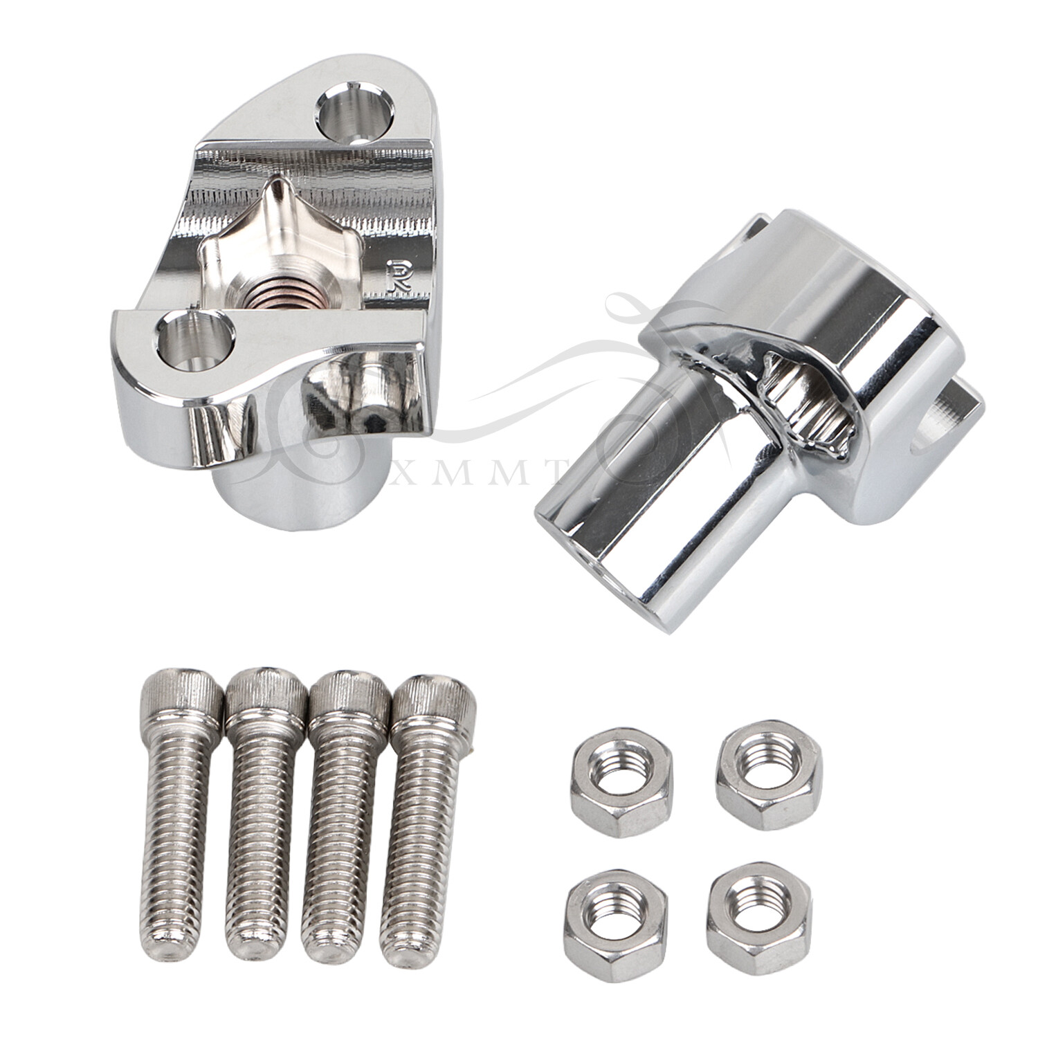 Chrome 2" Handlebar Risers Bottom For Harley Dyna Street bob Softail Sportster