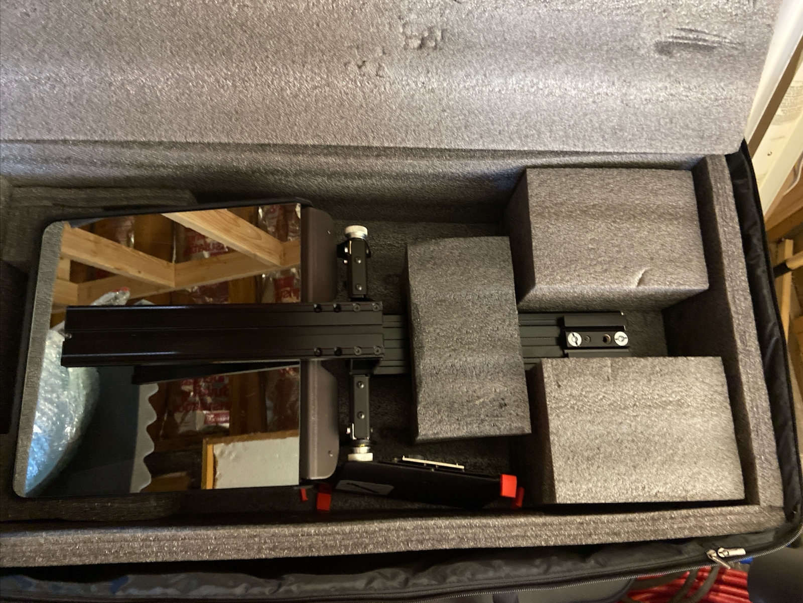 FLEX PLUS FREESTANDING 12" TELEPROMPTER WITH CASE, IPAD CRADDLE, AND SLED MOUNT