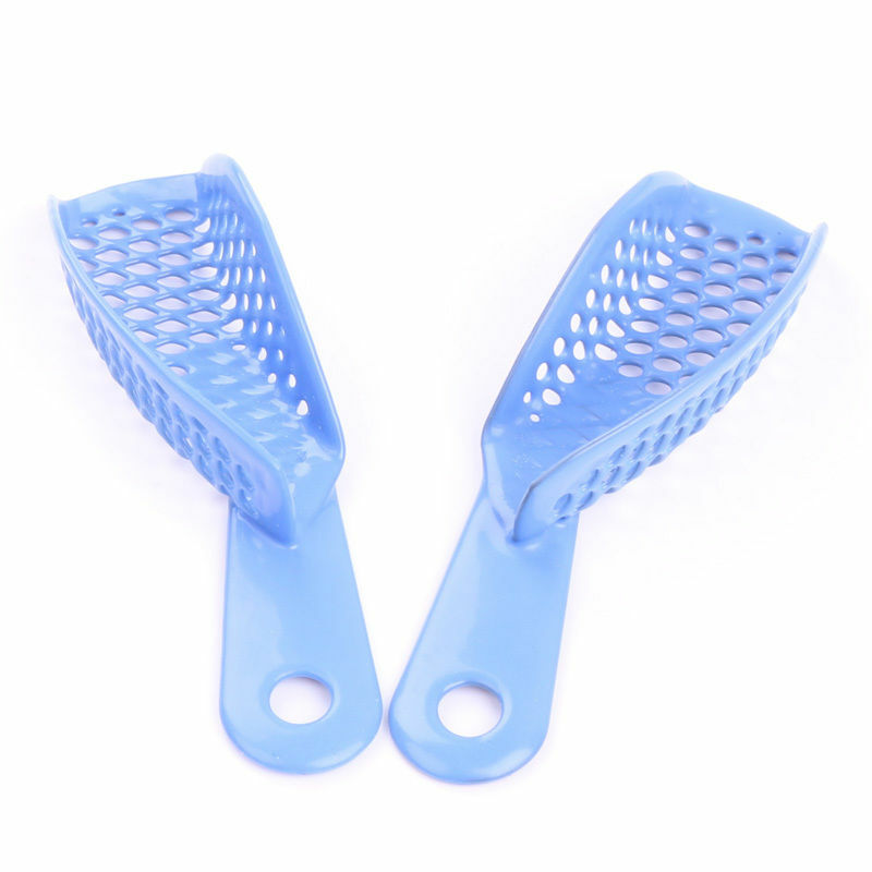 1 Pair Dental Plastic-Steel Tray Impression Trays Upper + Lower Lateral Quadrant