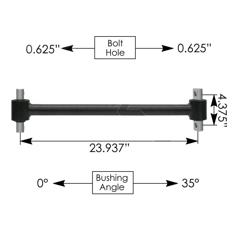 Torque Rod Tube 23.930in Freightliner part #1616749001, TMR514