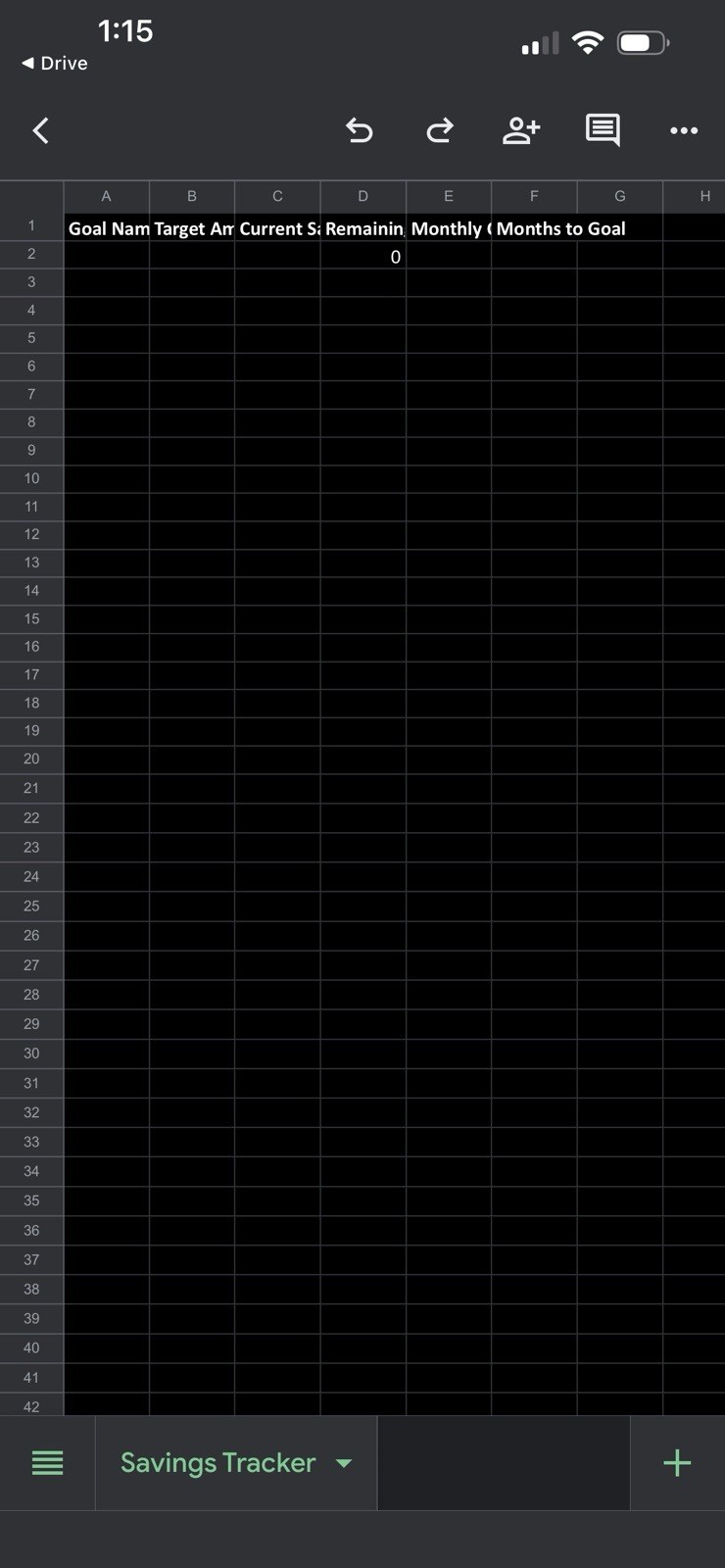 Savings Tracker