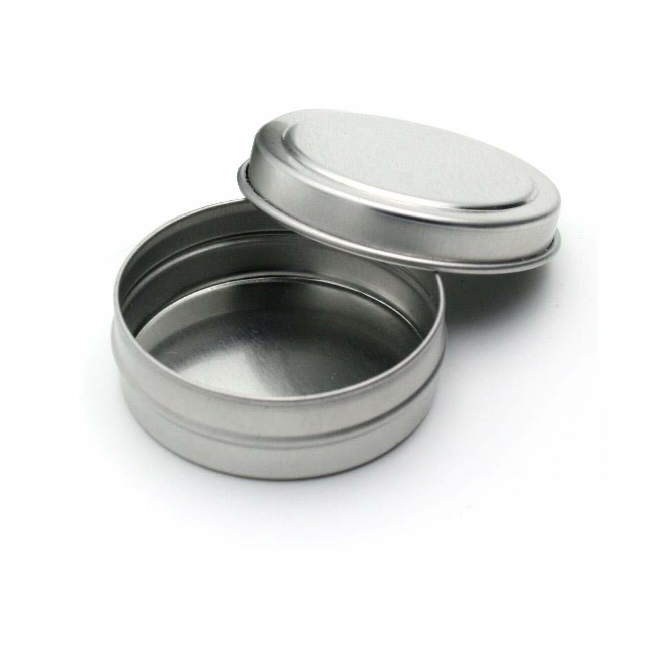 MagnaKoys® "Tiny Tins" Quality Empty Slide Tin Round Containers 1/2 oz. (5 pcs)