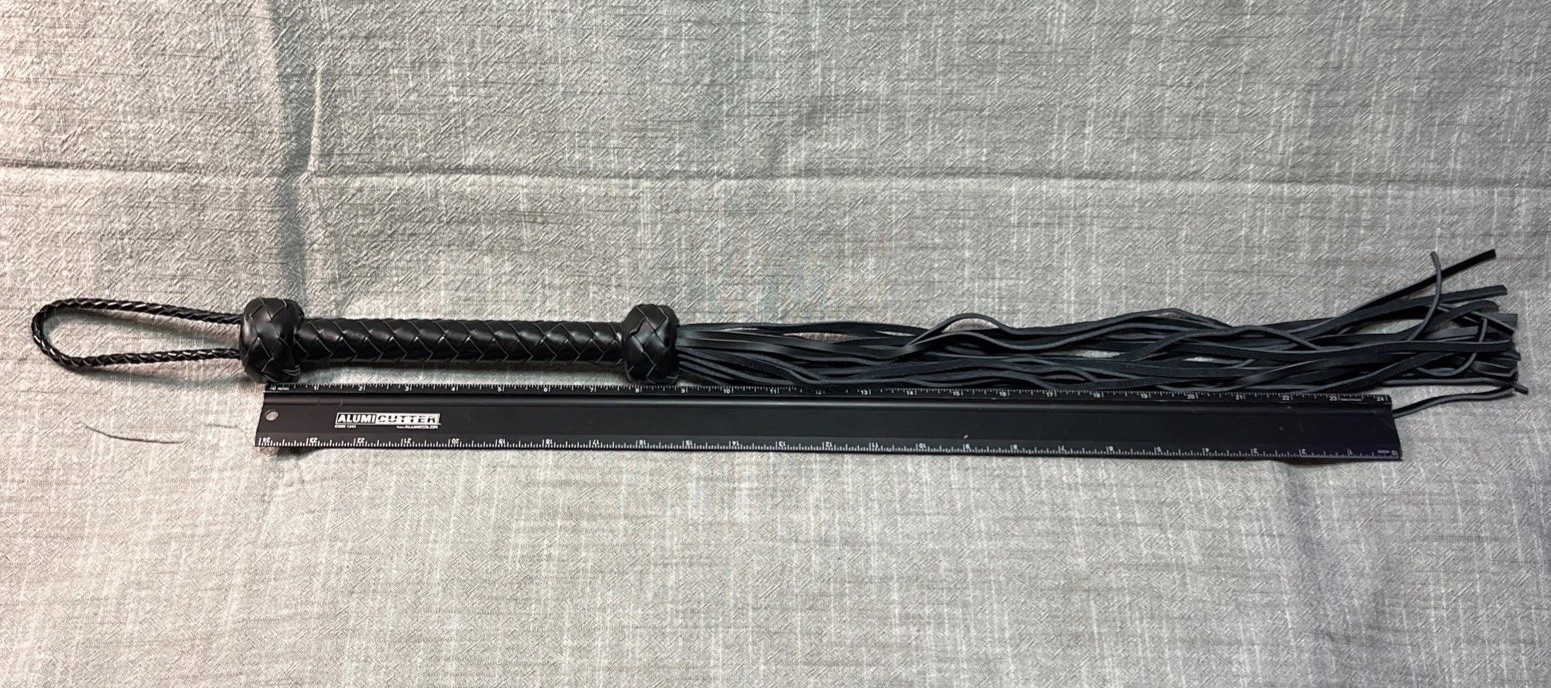 Leather 18” Whip With 9 “ Handle 4.5” Wrist Loop