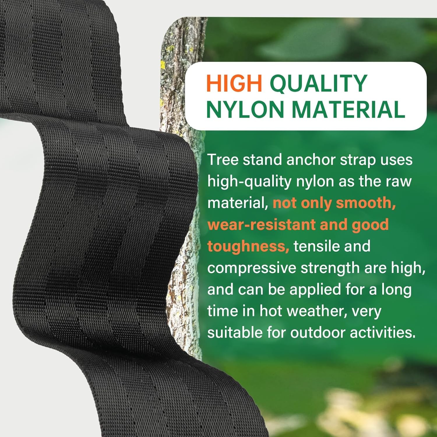 Quick-Connect Tree Strap Hunter Safety System Climbing Tree Stand Hunting