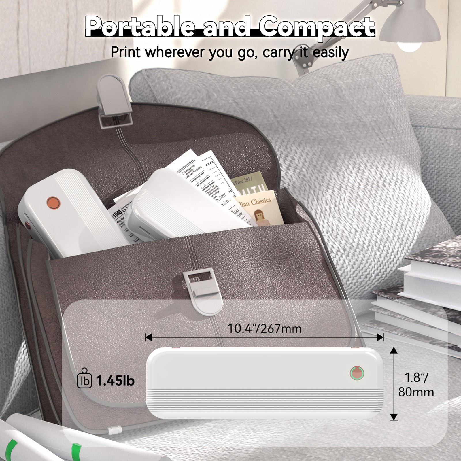P40 A4 Wireless Label Printer Thermal Printer Portable Multiple Printing Sizes