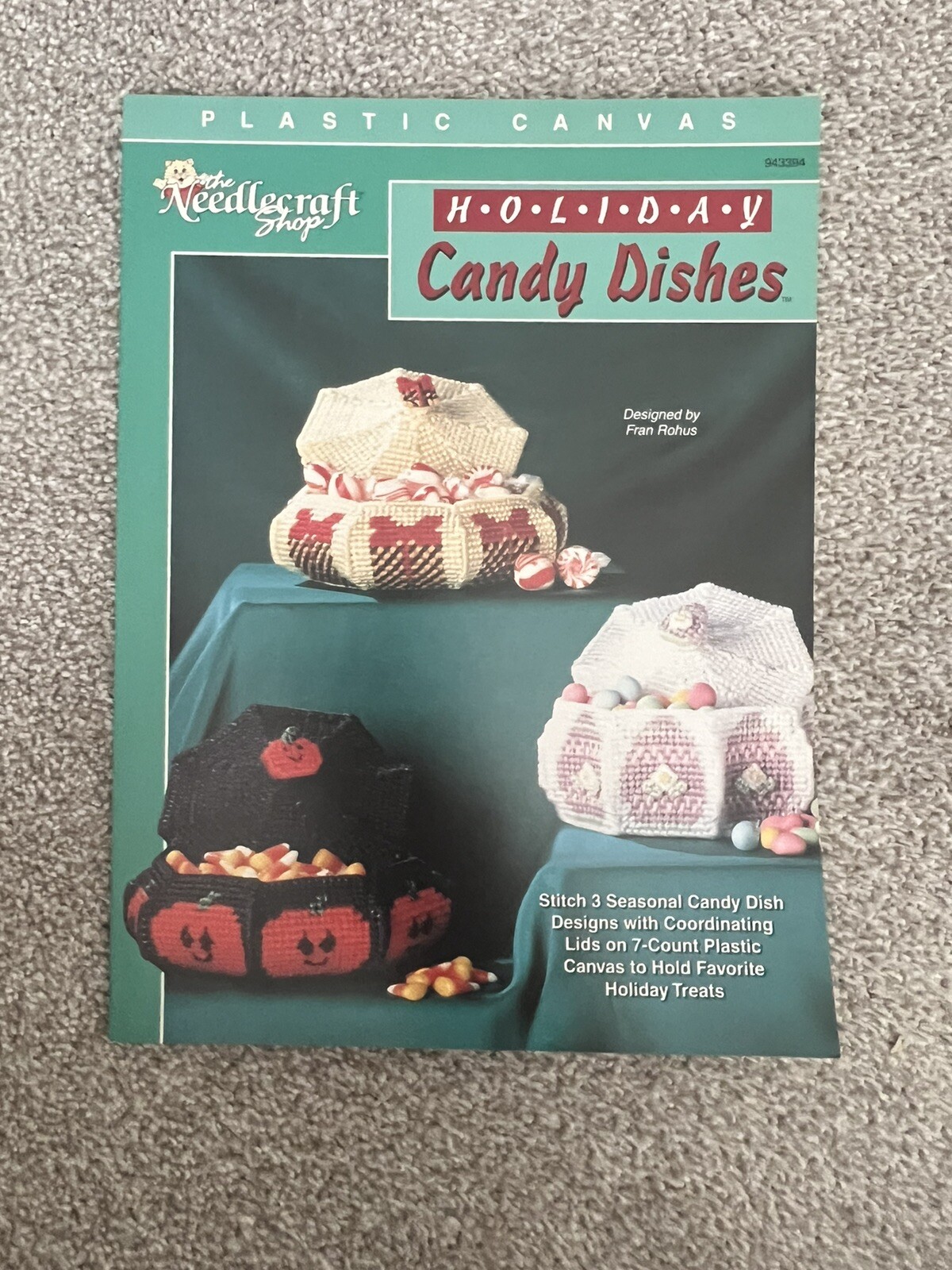 The Needlecraft Shop Plastic Canvas Pattern Holiday Candy Dishes