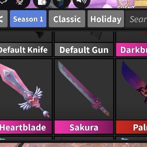 Roblox Season 1 Game Item Sakura knife