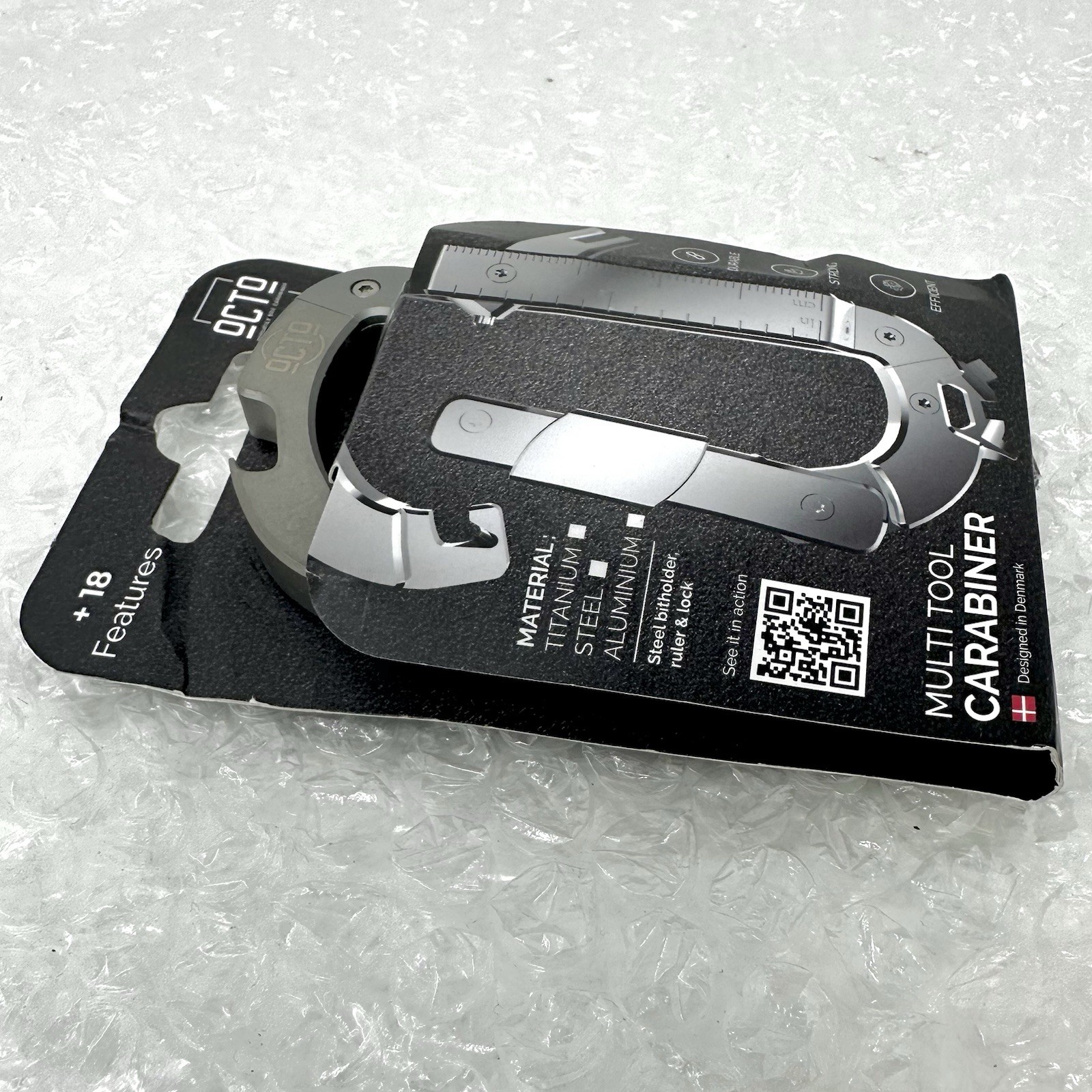 OCTO Titanium 18-in-1 Carabiner MULTITOOL TI - Versatile Lightweight *NEW*