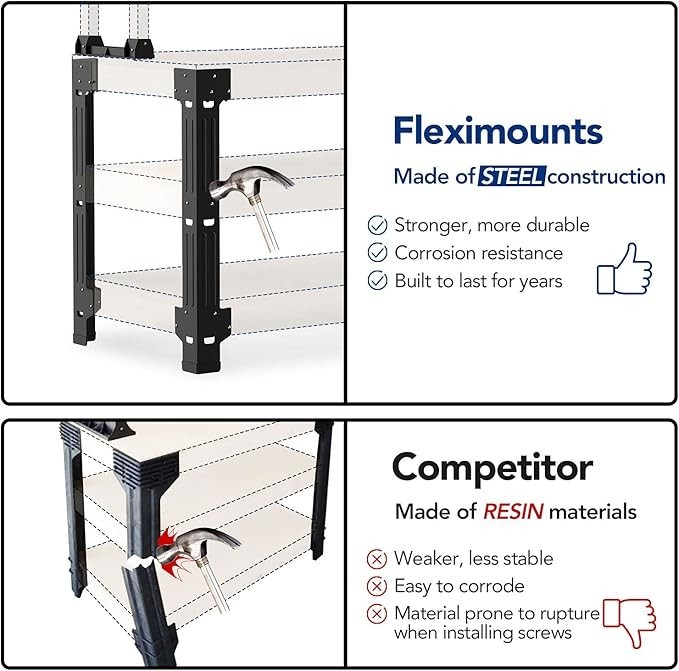 Steel Work Bench Leg Bracket Workbench Frame Kit Garage Shop Storage Shelving