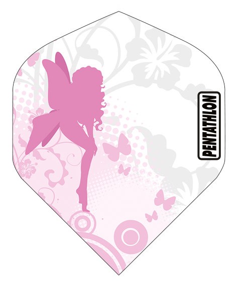 Pentathlon Pink Butterfly Girl Standard Dart Flights